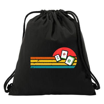 Mahjong Chinese 80s Retro Mah Jongg Drawstring Bag