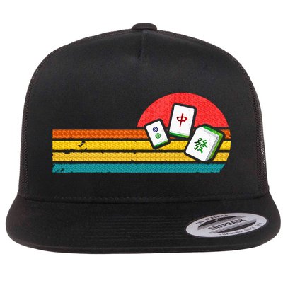 Mahjong Chinese 80s Retro Mah Jongg Flatbill Hat