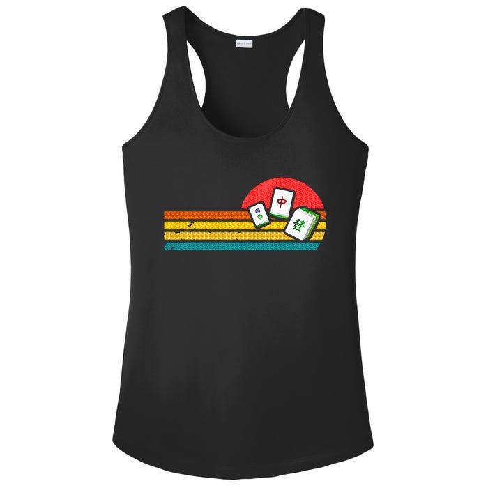 Mahjong Chinese 80s Retro Mah Jongg Ladies PosiCharge Competitor Racerback Tank