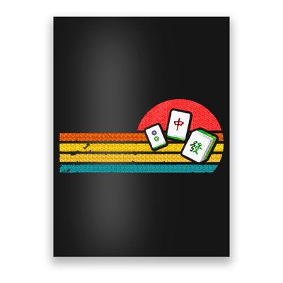 Mahjong Chinese 80s Retro Mah Jongg Poster