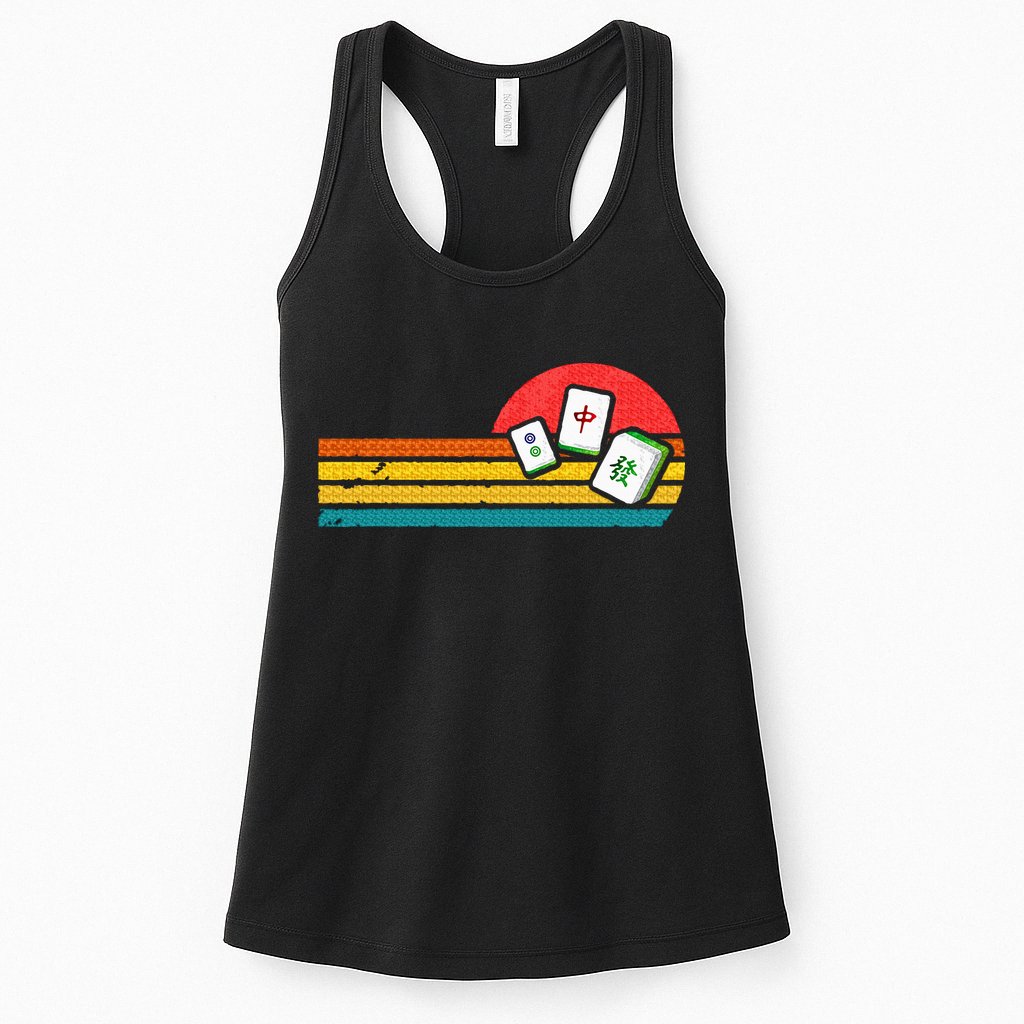 Mahjong Chinese 80s Retro Mah Jongg Womens Tank Top