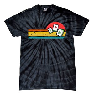 Mahjong Chinese 80s Retro Mah Jongg Tie-Dye T-Shirt