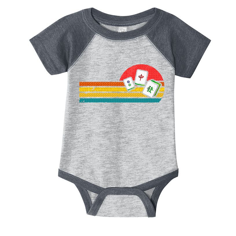 Mahjong Chinese 80s Retro Mah Jongg Infant Baby Jersey Bodysuit