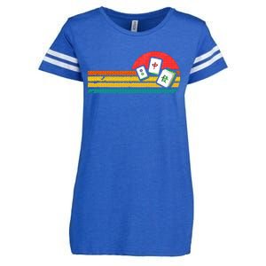 Mahjong Chinese 80s Retro Mah Jongg Enza Ladies Jersey Football T-Shirt