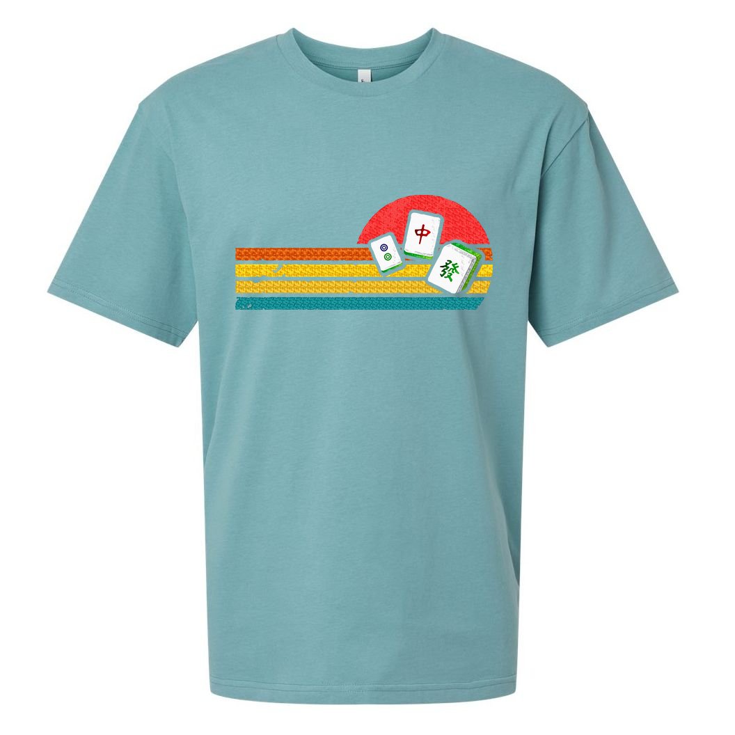 Mahjong Chinese 80s Retro Mah Jongg Sueded Cloud Jersey T-Shirt