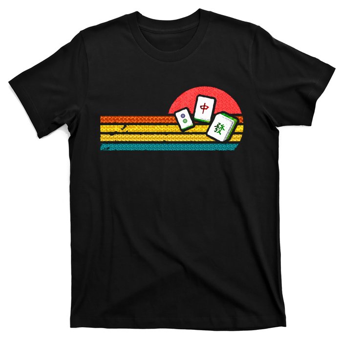 Mahjong Chinese 80s Retro Mah Jongg T-Shirt