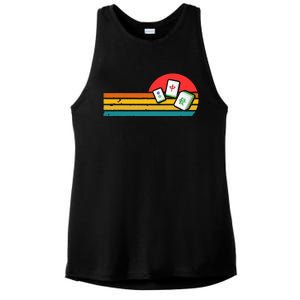 Mahjong Chinese 80s Retro Mah Jongg Ladies PosiCharge Tri-Blend Wicking Tank