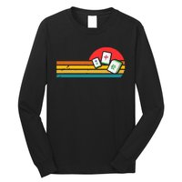 Mahjong Chinese 80s Retro Mah Jongg Long Sleeve Shirt