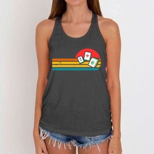 Mahjong Chinese 80s Retro Mah Jongg Women's Knotted Racerback Tank