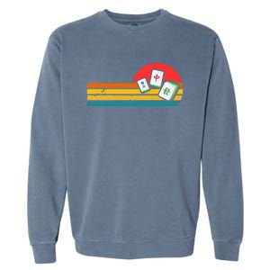 Mahjong Chinese 80s Retro Mah Jongg Garment-Dyed Sweatshirt