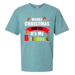 Merry Christmas And Yes Its My Birthday Great Gift Sueded Cloud Jersey T-Shirt