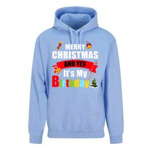 Merry Christmas And Yes Its My Birthday Great Gift Unisex Surf Hoodie