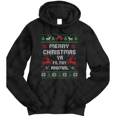 Merry Christmas Animal Filthy Ya Great Tie Dye Hoodie