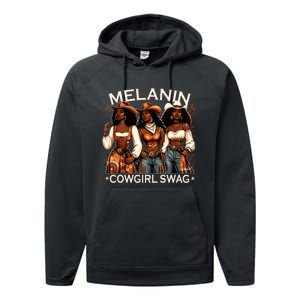 Melanin Cowgirls African Melanin Cowgirl Swag Black History Performance Fleece Hoodie