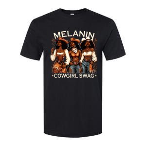 Melanin Cowgirls African Melanin Cowgirl Swag Black History Softstyle CVC T-Shirt