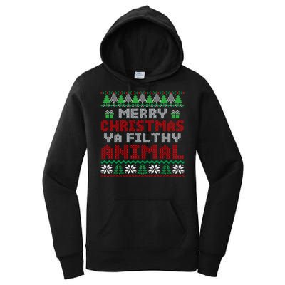 Merry Christmas Animal Filthy Ya Hoodie Women's Pullover Hoodie