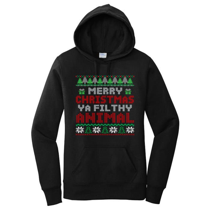 Merry Christmas Animal Filthy Ya Hoodie Women's Pullover Hoodie