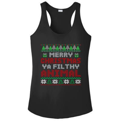 Merry Christmas Animal Filthy Ya Hoodie Ladies PosiCharge Competitor Racerback Tank