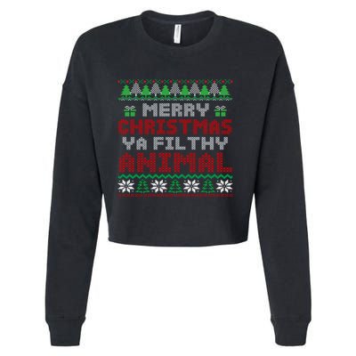 Merry Christmas Animal Filthy Ya Hoodie Cropped Pullover Crew