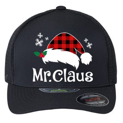 Mr Claus And Mrs Claus Funny Christmas Matching Couple Xmas Funny Gift Flexfit Unipanel Trucker Cap