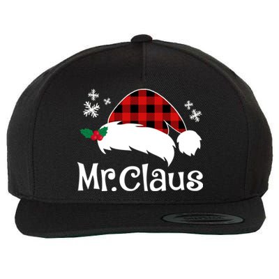 Mr Claus And Mrs Claus Funny Christmas Matching Couple Xmas Funny Gift Wool Snapback Cap