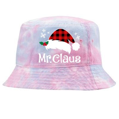 Mr Claus And Mrs Claus Funny Christmas Matching Couple Xmas Funny Gift Tie-Dyed Bucket Hat