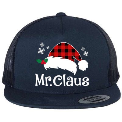 Mr Claus And Mrs Claus Funny Christmas Matching Couple Xmas Funny Gift Flat Bill Trucker Hat