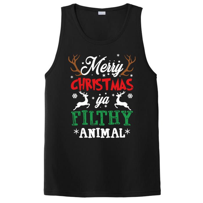 Merry Christmas Animal Filthy Ya Xmas Pajama PosiCharge Competitor Tank