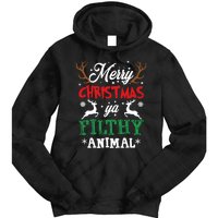 Merry Christmas Animal Filthy Ya Xmas Pajama Tie Dye Hoodie