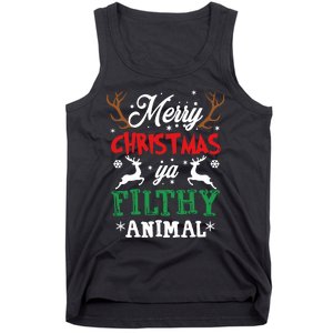 Merry Christmas Animal Filthy Ya Xmas Pajama Tank Top