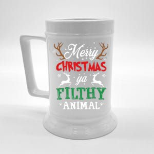 Merry Christmas Animal Filthy Ya Xmas Pajama Beer Stein