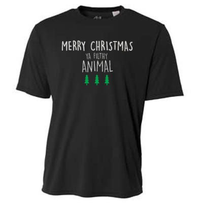 Merry Christmas Animal Xmas Kevin Alone Home Cooling Performance Crew T-Shirt