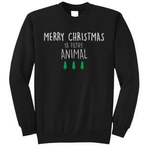 Merry Christmas Animal Xmas Kevin Alone Home Tall Sweatshirt