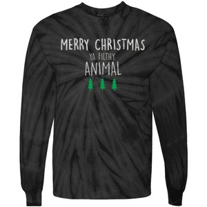 Merry Christmas Animal Xmas Kevin Alone Home Tie-Dye Long Sleeve Shirt