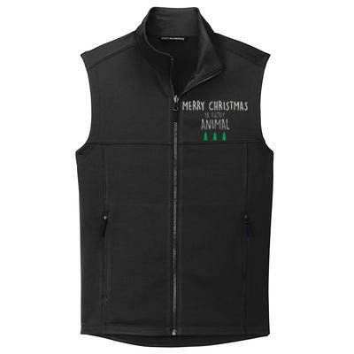 Merry Christmas Animal Xmas Kevin Alone Home Collective Smooth Fleece Vest