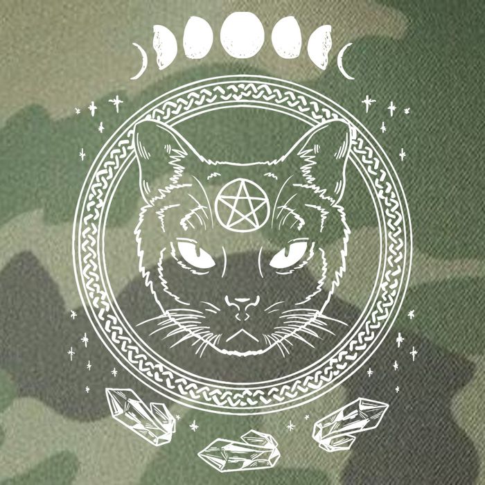Moon Cat Alchemy Witch Dark Symbols Goth Halloween Legacy Tie Dye Trucker Hat