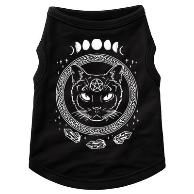 Moon Cat Alchemy Witch Dark Symbols Goth Halloween Doggie Tank