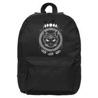 Moon Cat Alchemy Witch Dark Symbols Goth Halloween 16 in Basic Backpack
