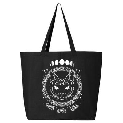 Moon Cat Alchemy Witch Dark Symbols Goth Halloween 25L Jumbo Tote