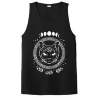 Moon Cat Alchemy Witch Dark Symbols Goth Halloween PosiCharge Competitor Tank