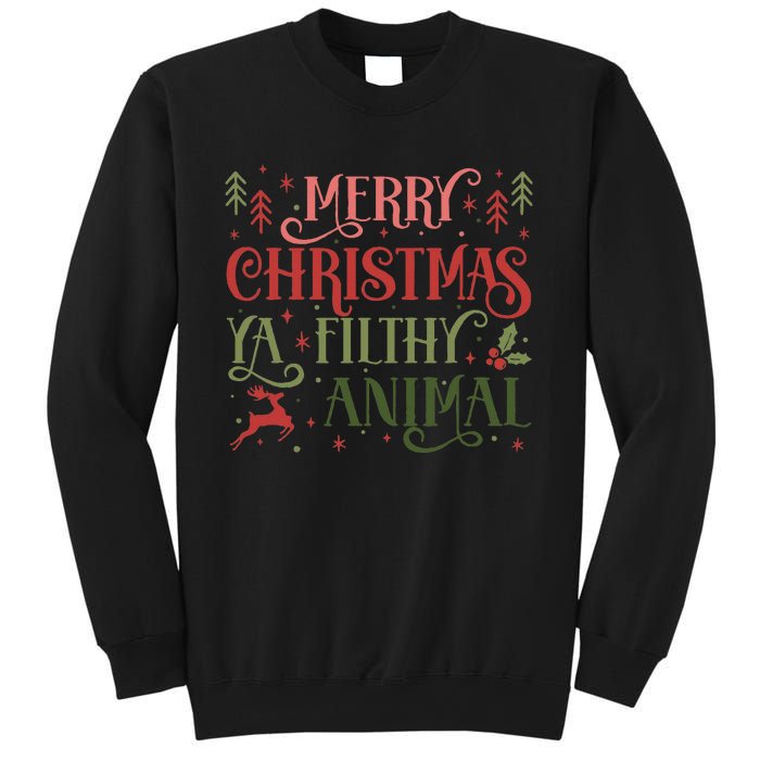 Merry Christmas Animal Filthy Ya Xmas Pajama Ugly Sweatshirt