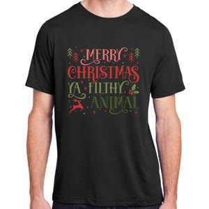 Merry Christmas Animal Filthy Ya Xmas Pajama Ugly Adult ChromaSoft Performance T-Shirt