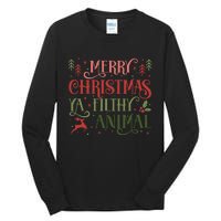 Merry Christmas Animal Filthy Ya Xmas Pajama Ugly Tall Long Sleeve T-Shirt