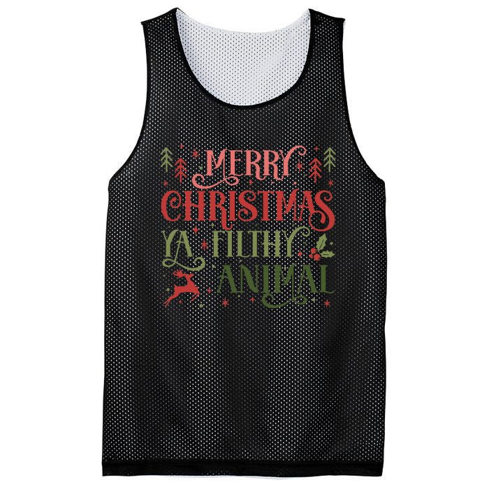 Merry Christmas Animal Filthy Ya Xmas Pajama Ugly Mesh Reversible Basketball Jersey Tank