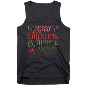 Merry Christmas Animal Filthy Ya Xmas Pajama Ugly Tank Top