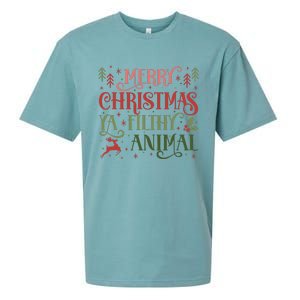 Merry Christmas Animal Filthy Ya Xmas Pajama Ugly Sueded Cloud Jersey T-Shirt