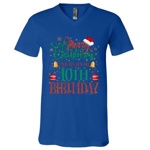 Merry Christmas And Yes ItS My 10th Birthday Xmas Bday Gift V-Neck T-Shirt