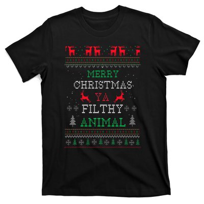 Merry Christmas Animal Filthy Ya Xmas Pajama Family Matching T-Shirt