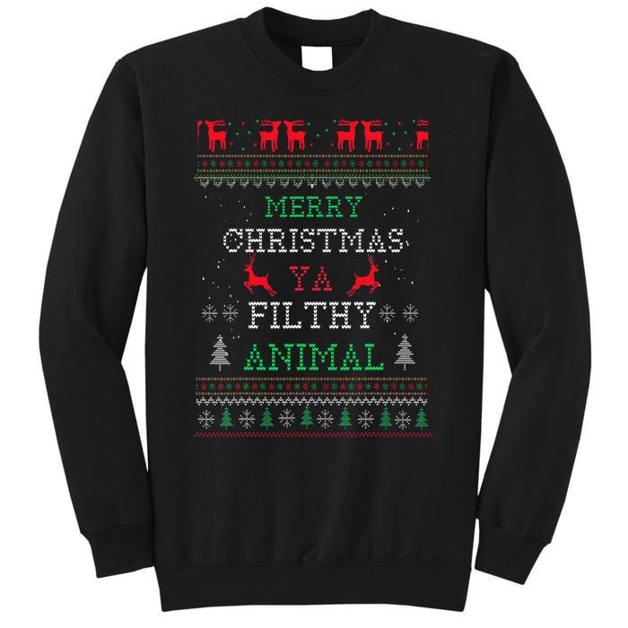 Merry Christmas Animal Filthy Ya Xmas Pajama Family Matching Tall Sweatshirt