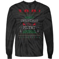 Merry Christmas Animal Filthy Ya Xmas Pajama Family Matching Tie-Dye Long Sleeve Shirt